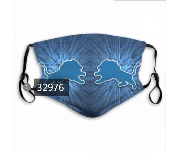 New 2021 NFL Detroit Lions 130 Dust mask with filter-0